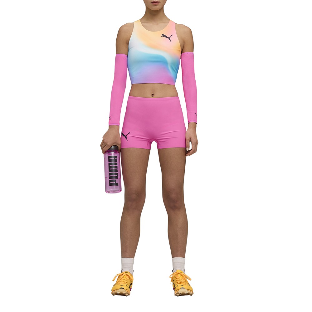 PUMA Race Day Track Field Athletic Shorts Womens Pink Casual Athletic Bottoms 6
