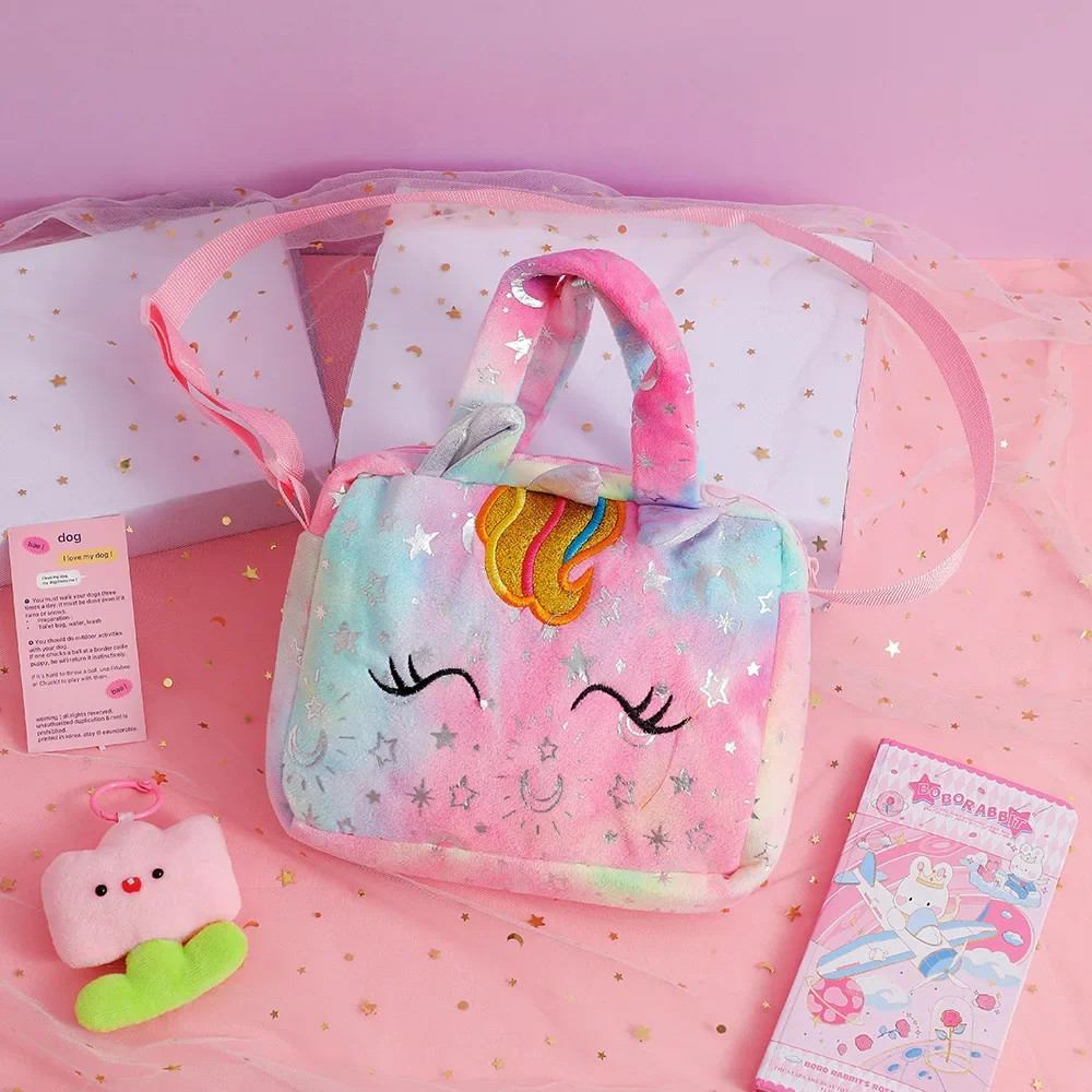 Fashion Sweet Unicorn Handbags For Girls Cute Kid Crossbody Shoulder Bag
