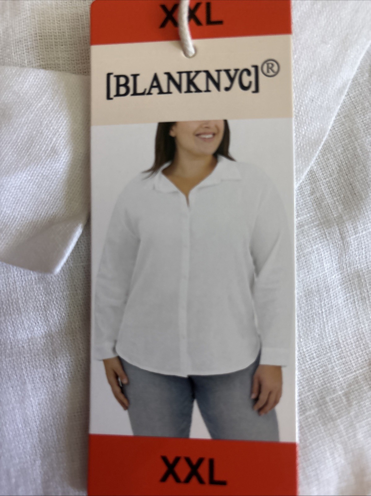 BLANKNYC Women’s Linen Oversized Boyfriends Shirt Size XXL NWT