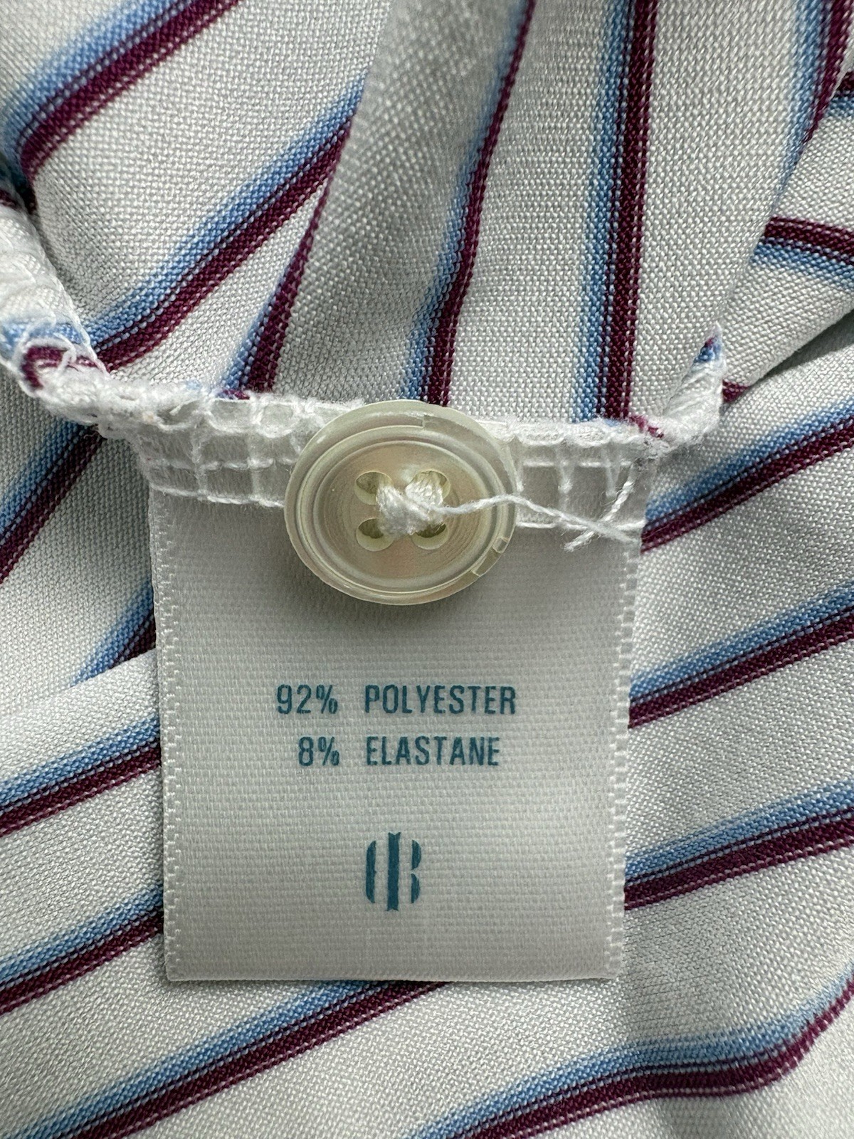 Holderness & Bourne The Sutton Golf Polo Mens L Tailored Fit White Stripe HB2003