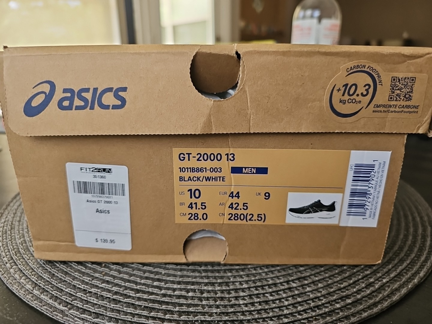 ASICS GT-2000 GT 2000 13 Black White – Men Size 10 Sz 10 – BNIB New Never Worn