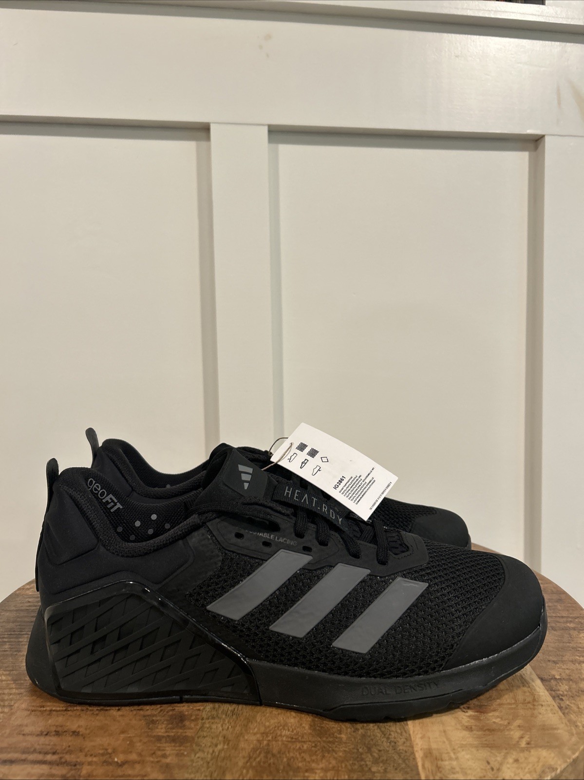 Size 10.5-Mens Adidas Dropset 3 Cross Training Shoes Core Black IG3861 Brand New
