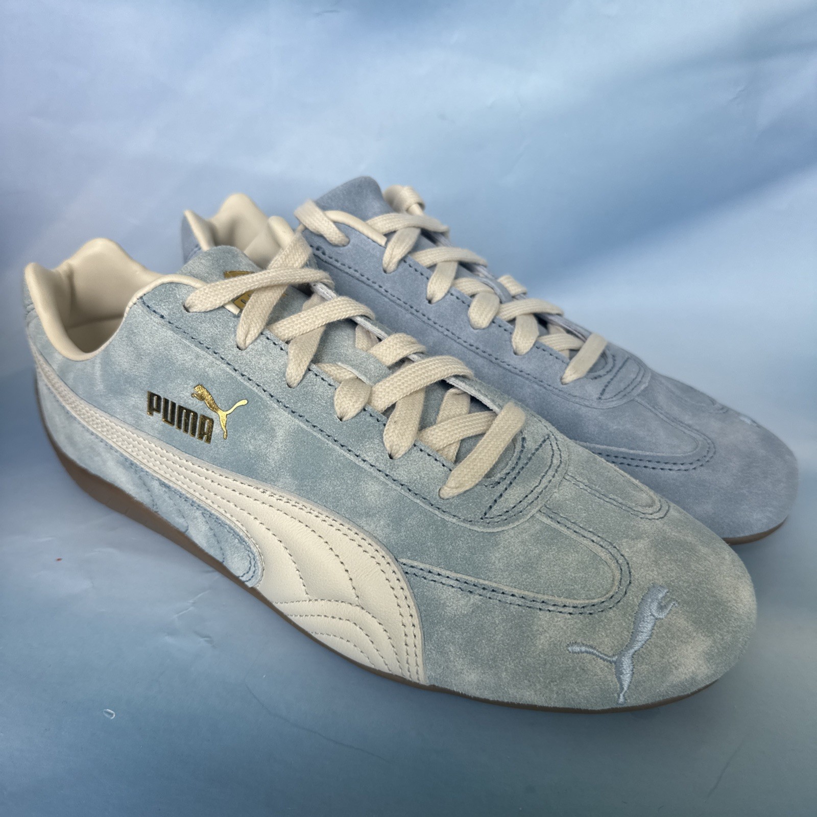 PUMA Speedcat Faded Abrasion Resistant Low Top Blue Mens size 11.5