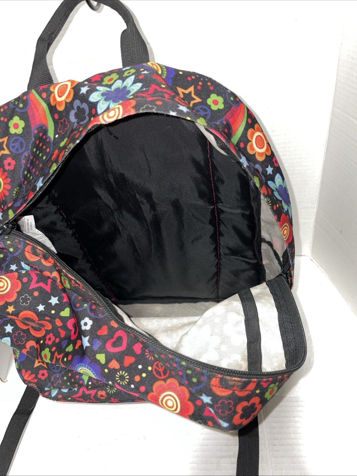 High Sierra Fat Boy Backpack Flower Power Peace 19.5x13x7 Back to School Hippie