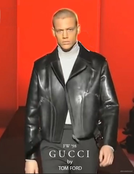 Gucci Tom Ford FW98 Runway Biker Leather Jacket — IT 46 / US 36 — Rare Archival