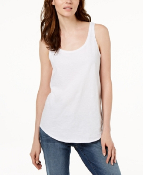 NEW EILEEN FISHER WHITE ORGANIC COTTON TOP BLOUSE SIZE PL PETITE L