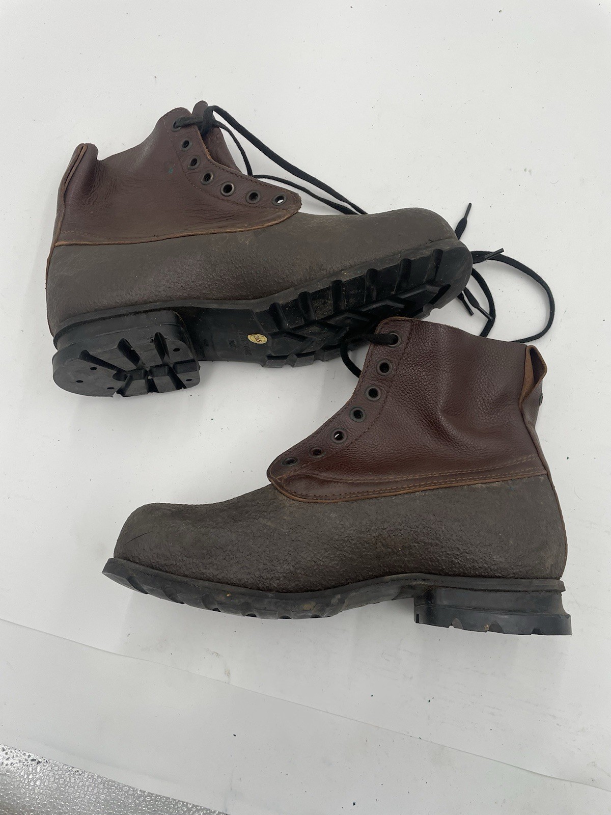 Vintage Tretorn 1966 Military Swedish Army Combat Boots Rubber Size US 9-9.5