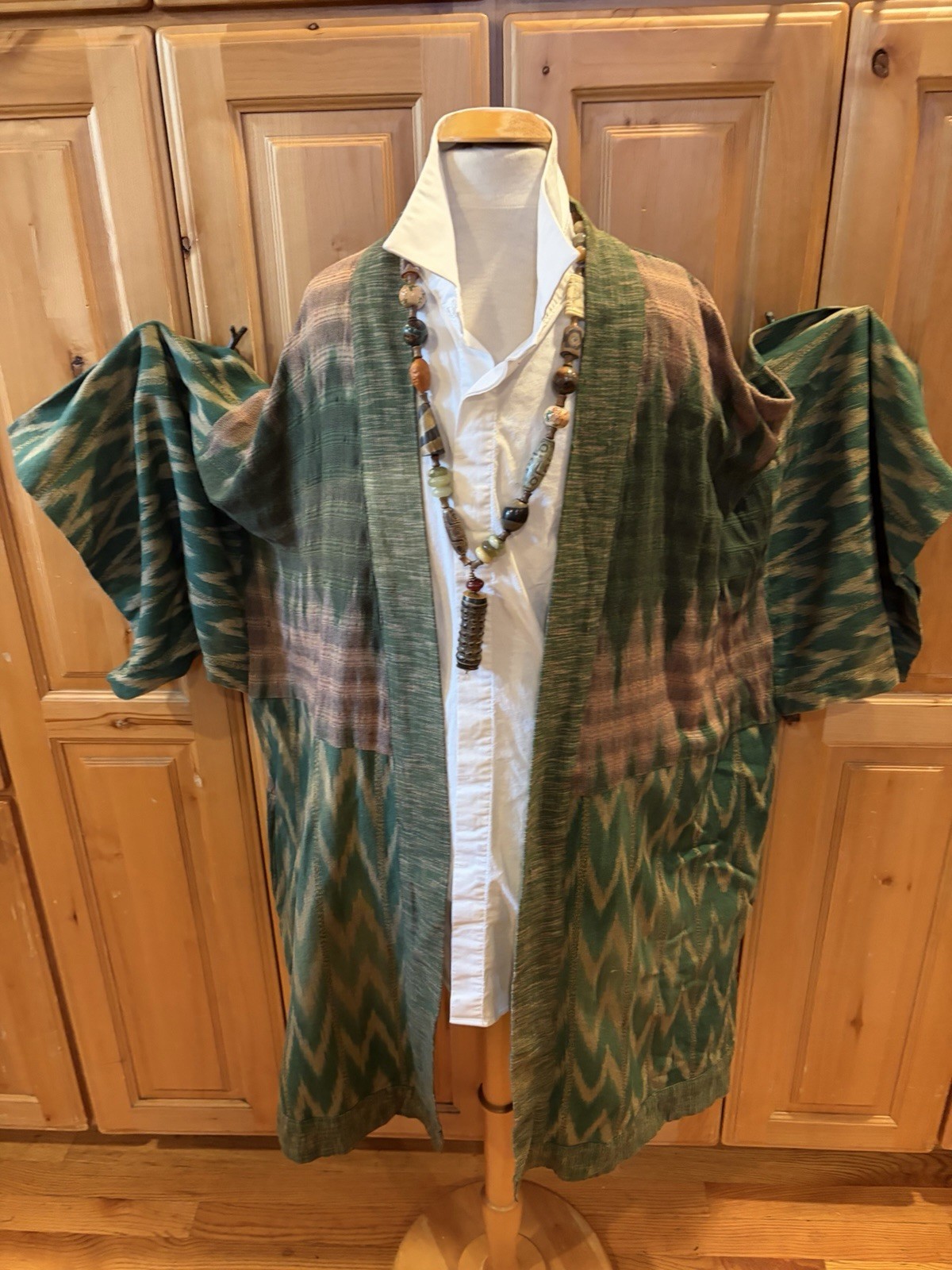 Amazing Art to Wear Vintage Veranda Wear Guatemala Hand Woven Ikat Plus