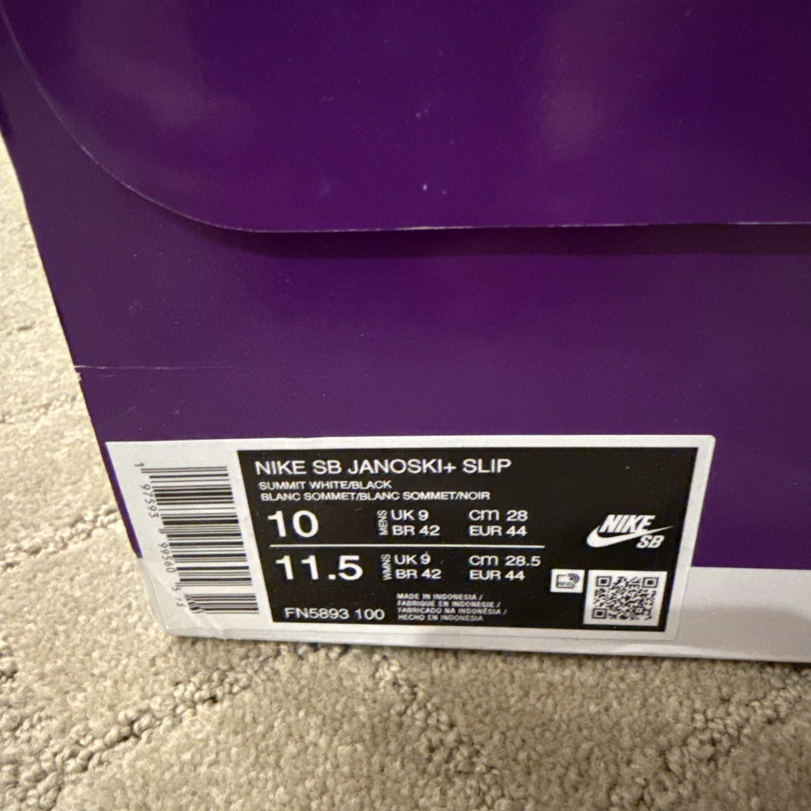 Nike SB Janoski+ Slip Sneaker Shoe Men’s Size 10, NEW In Box