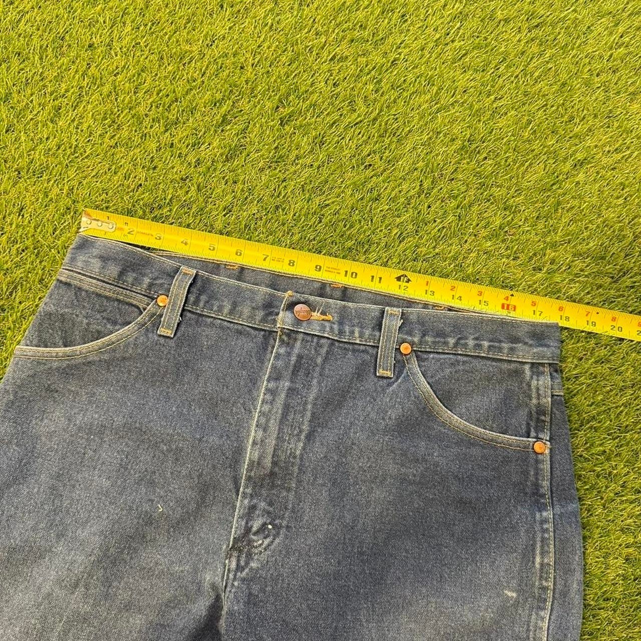 Wrangler Cowboy Cut Straight Fit Stiff Blue Jeans 36×31