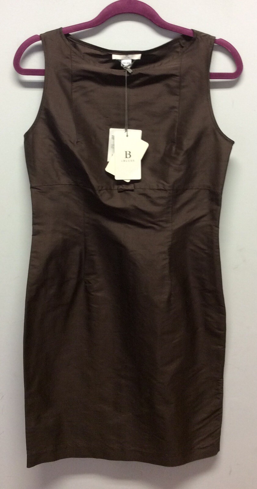 Brand New With Tags iBlues Brown Silk Shift Dress RRP £135.95