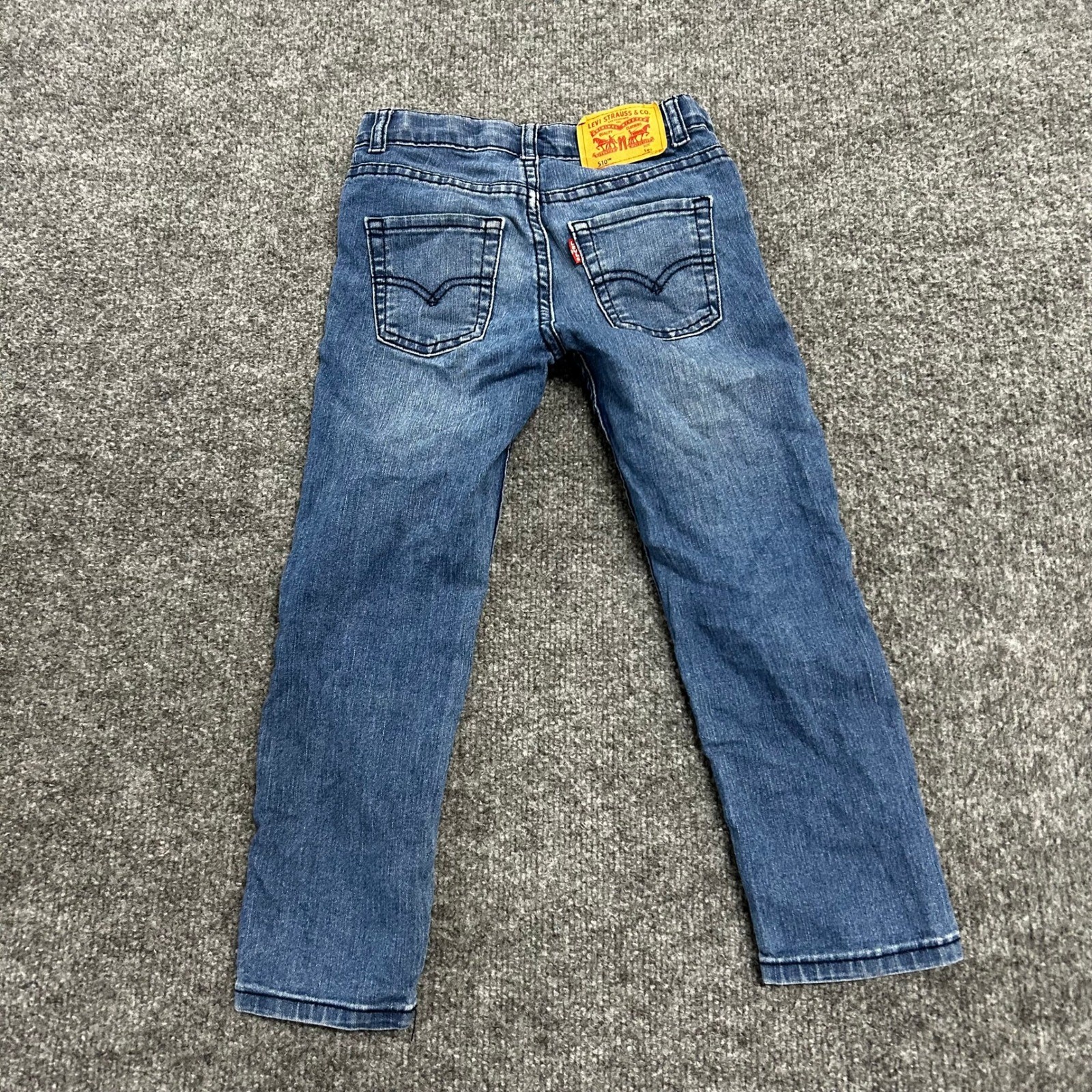 Levi’s Jeans Boys Size 5 Reg Blue 510 Skinny Fit Stretch Denim Casual Adjustable