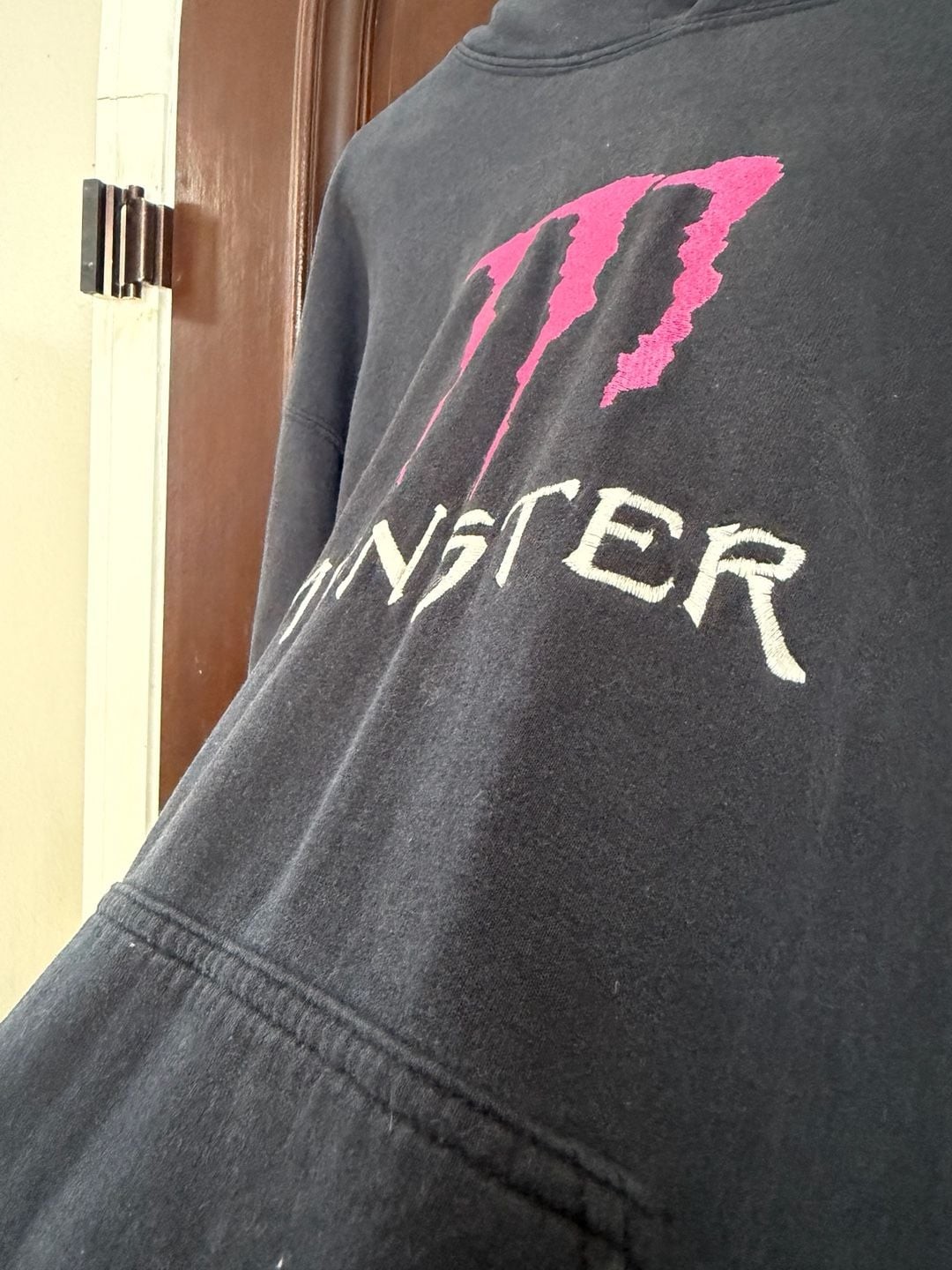 Vintage Monster Energy Pink Claw Logo Pullover Hoodie