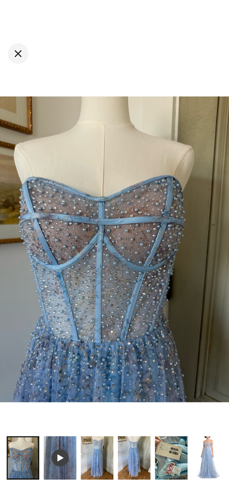 jovani size 4 jvn nwt strapless gown