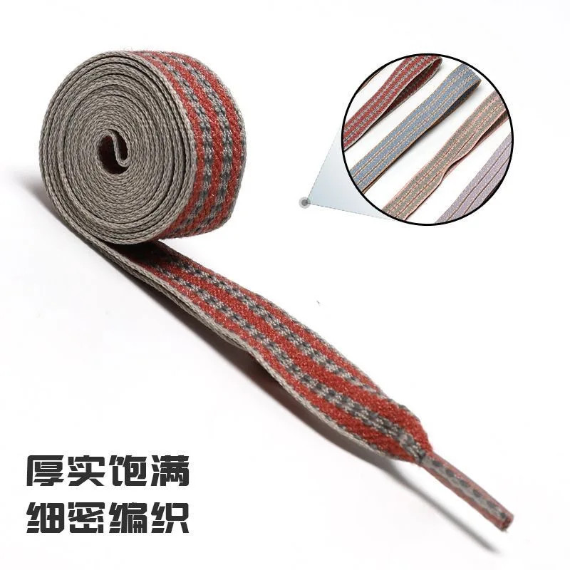 Width 1.5cm Creativity Stripes Red Green Shoelaces Trend Sport Casual DE Tr