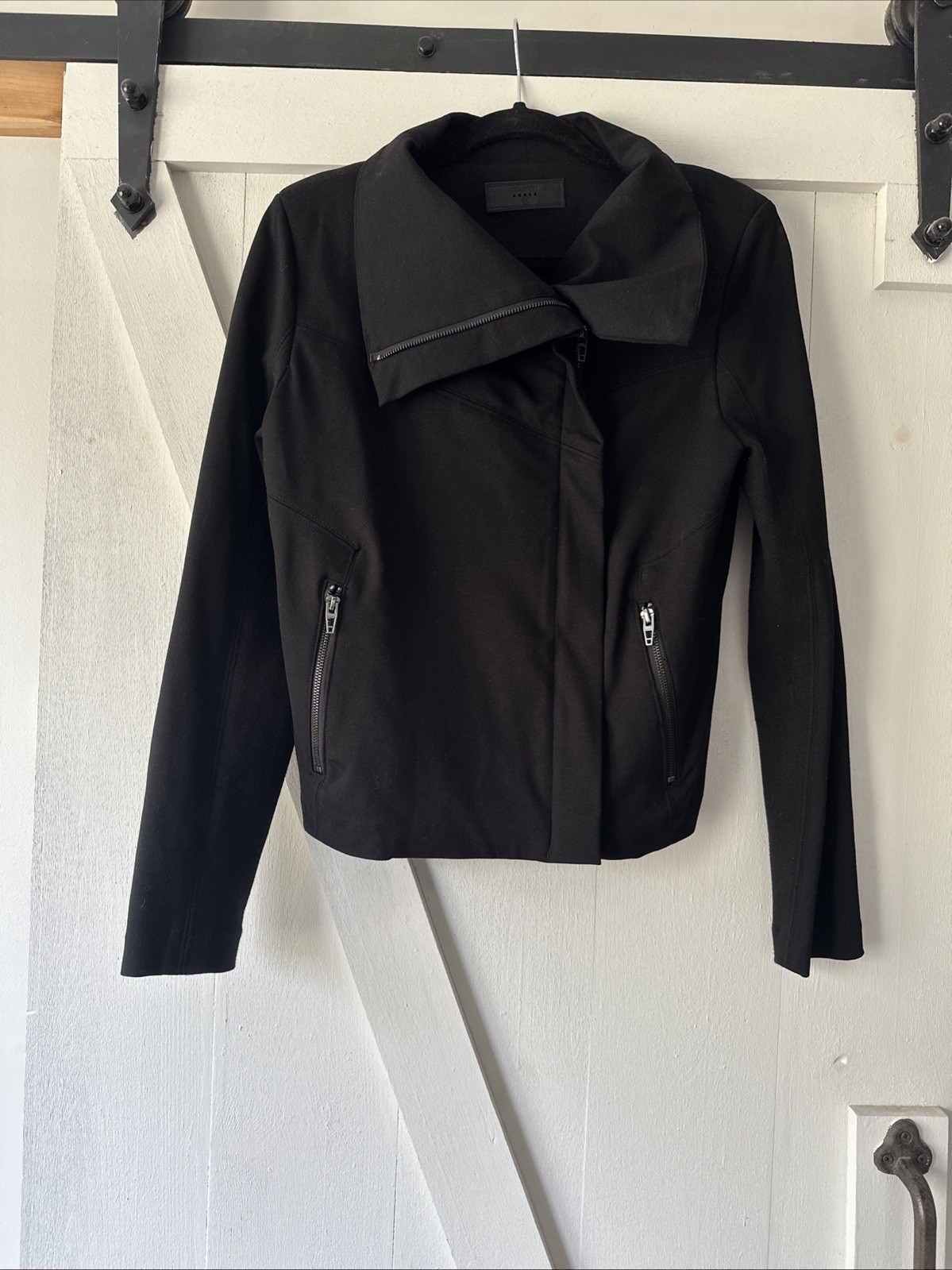Blank Nyc Asymmetrical Zip Jacket, Black, Medium