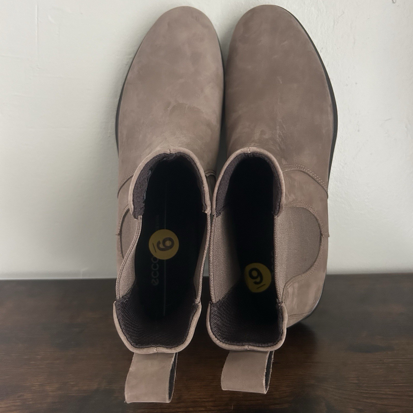 Ecco Touch 15 Suede Leather Ankle Boots Size Taupe Brown Size EU 40 US 9 – 9.5