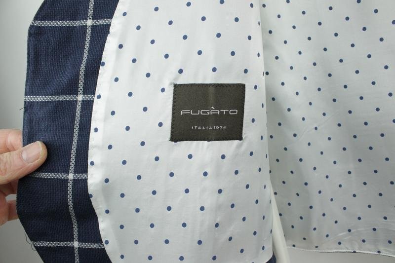 Men Corneliani Vest Navy Lino/Cotton/Silk Blend