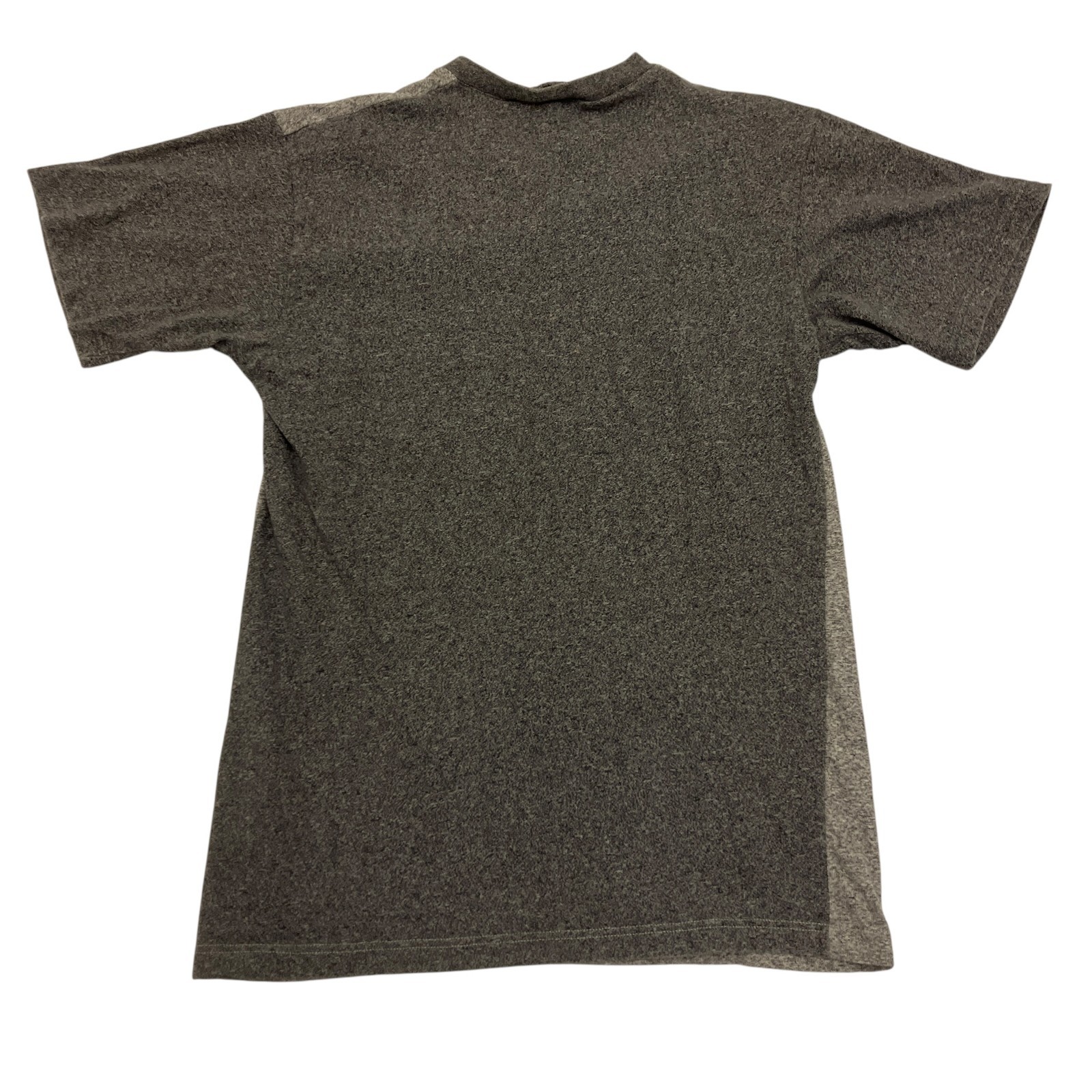 Vintage Champion T Shirt Small Grey Script Logo Embroidered V Neck 90s 00s USA