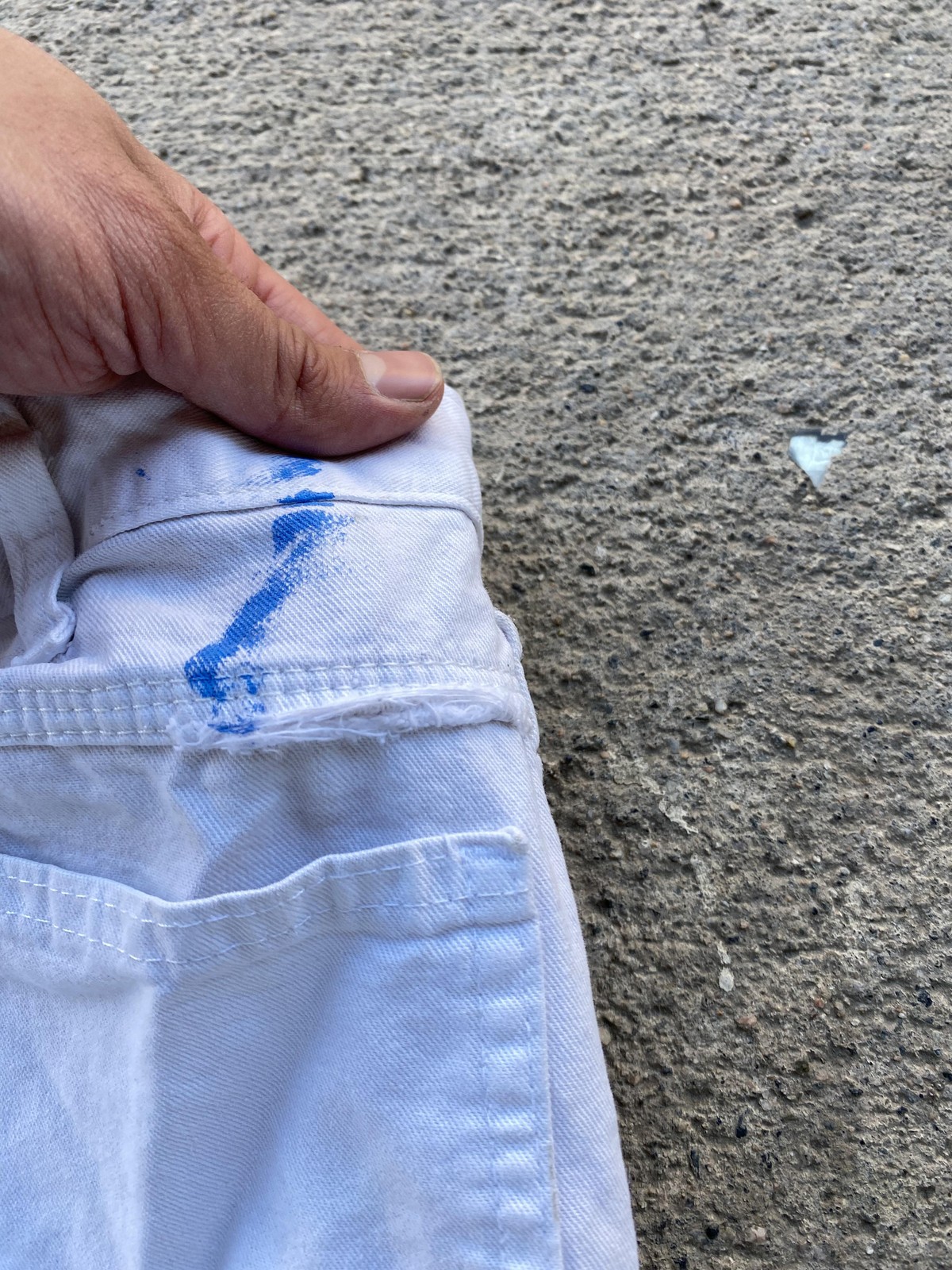 Vintage Splat Paint Dickies Pants Mens 35×25 White Carpenter Fit Canvas Straight