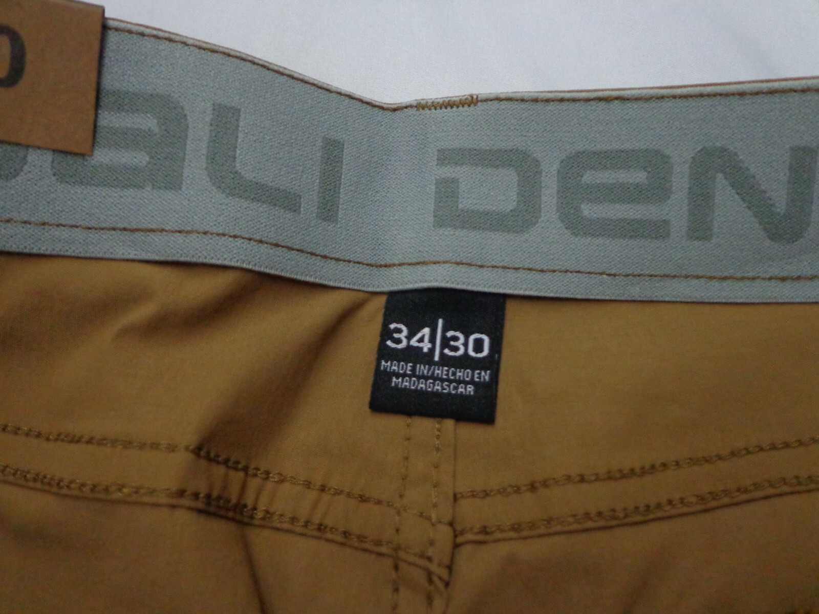 DENALI Moccasin Brown Tech Fabric Stretch Pants NWT 34/30 MSRP $54