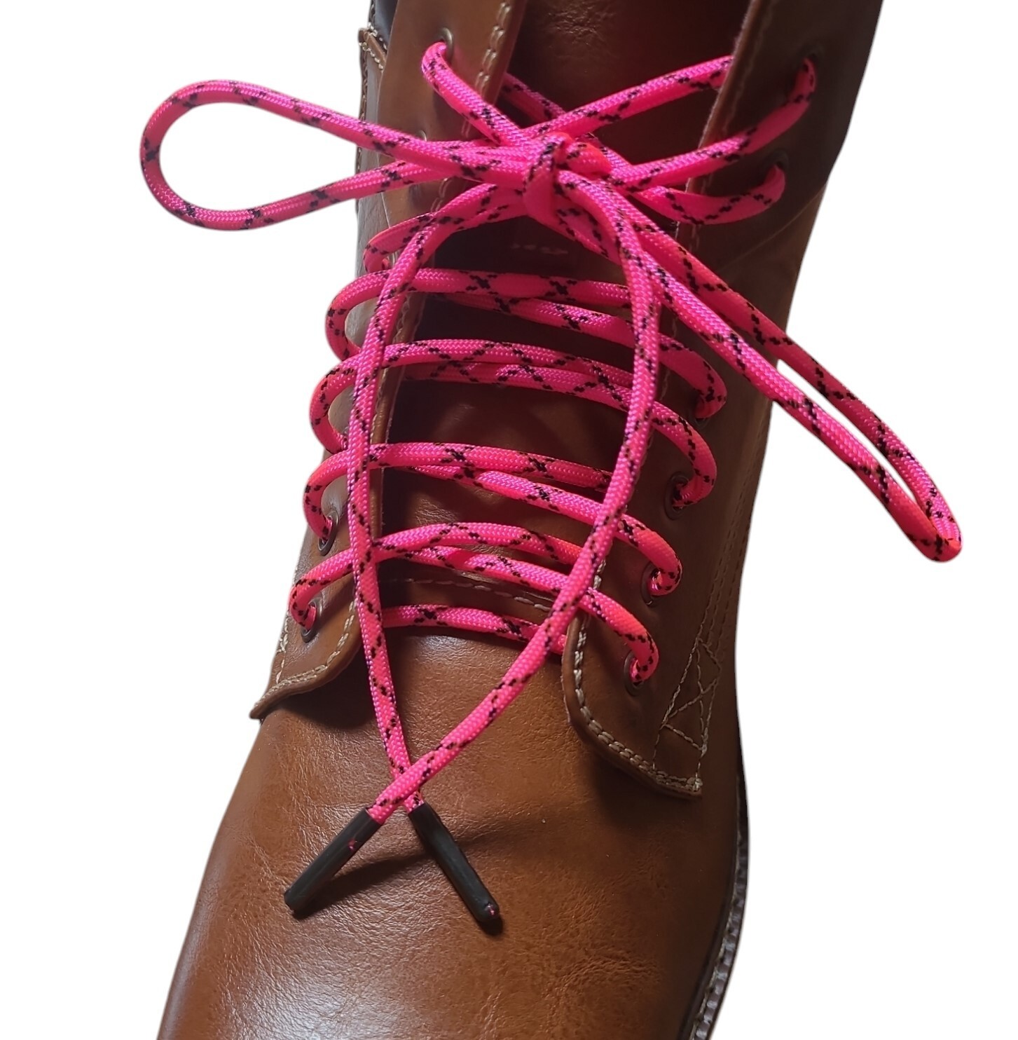 1 Pair Pack 550 Paracord shoelaces bootlaces with strongest Black Steel Tips