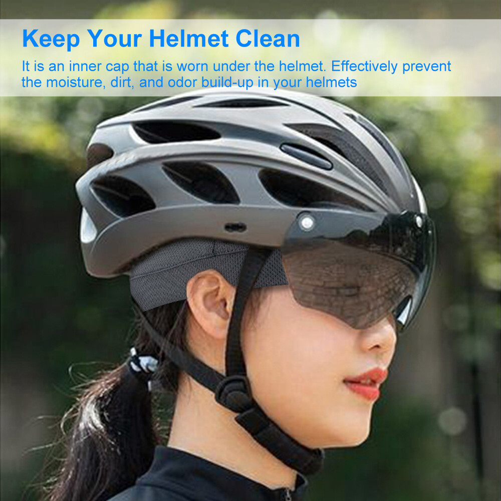 3x Helmet Liner Skull Cap Beanie Sweat Wicking Cycling Sport Quick-dry Hat Wrap