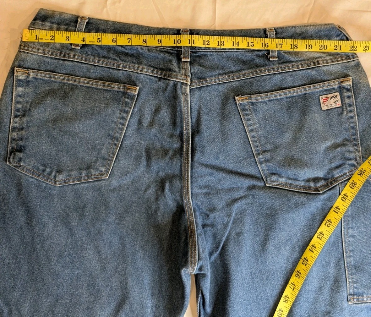 Tyndale FR Men’s Broken-In Relaxed Fit Blue Jeans F290T CAT 2 Denim 44 28 FRMC