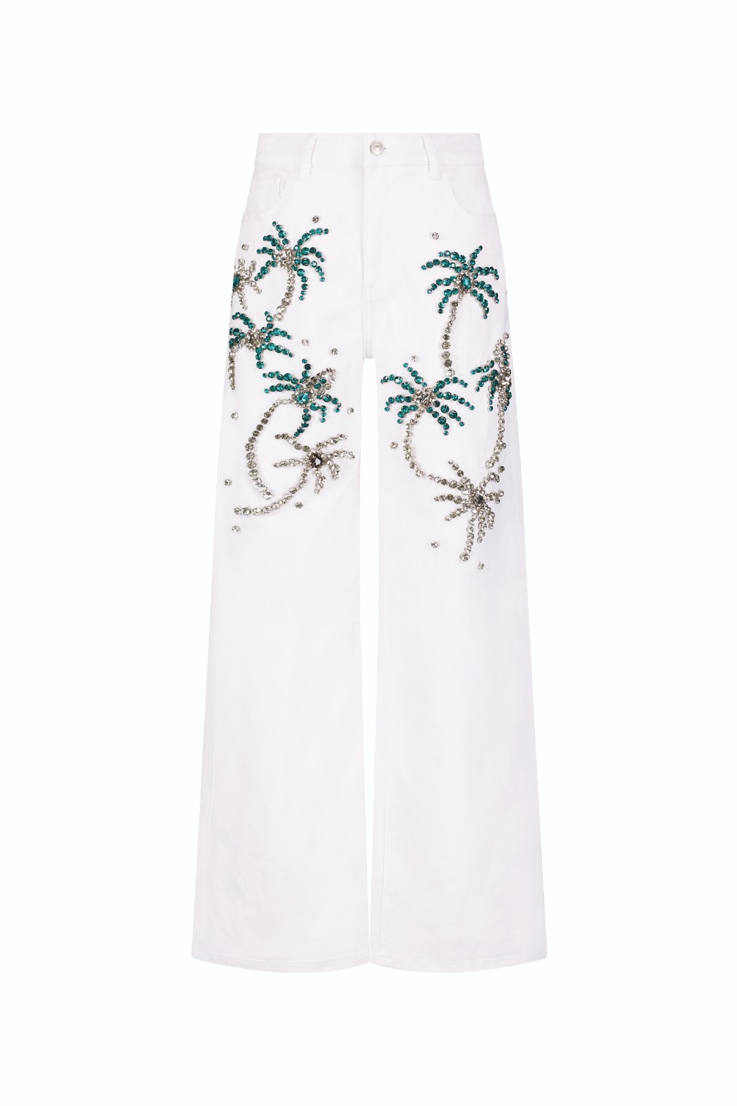 Crystal Palm High Rise Jean – White THE NOLI SHOP