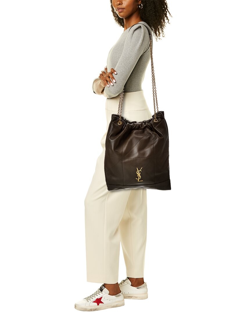 Saint Laurent Jamie 4.3 Pochon Leather Shoulder Bag Women’s Green