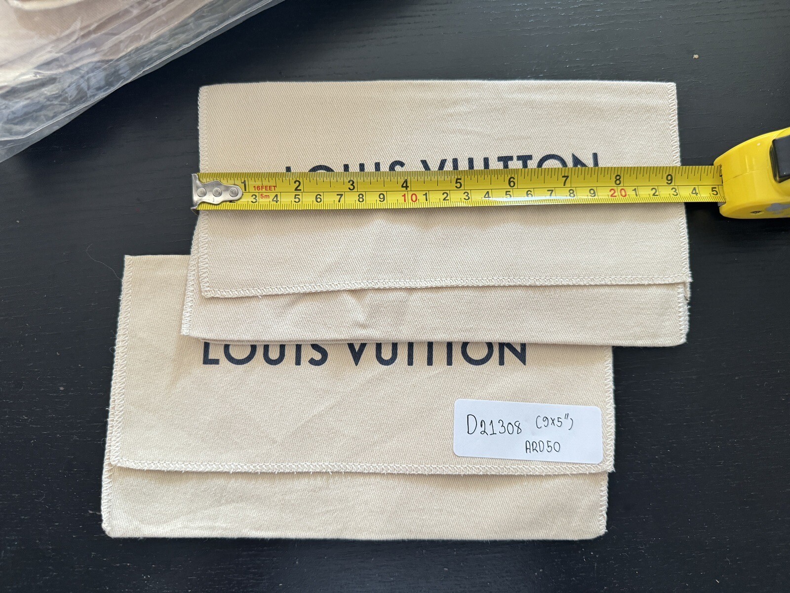 Authentic Louis Vuitton Dust Bag Envelope Flap Style Size 9×5” (1Piece)