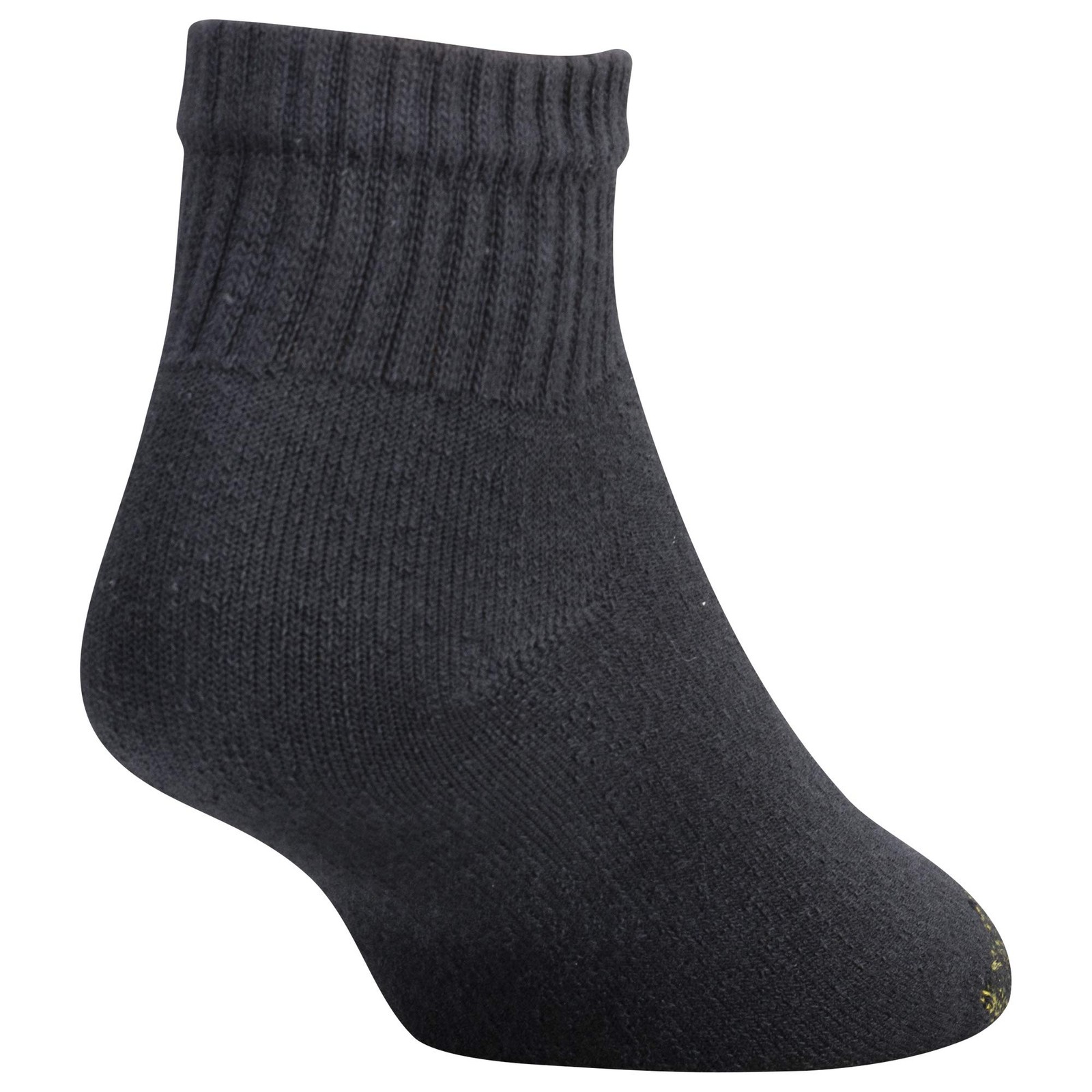 Gold Toe Men’s 656p Cotton Quarter Athletic Socks, Multipairs, Black (6-Pairs),