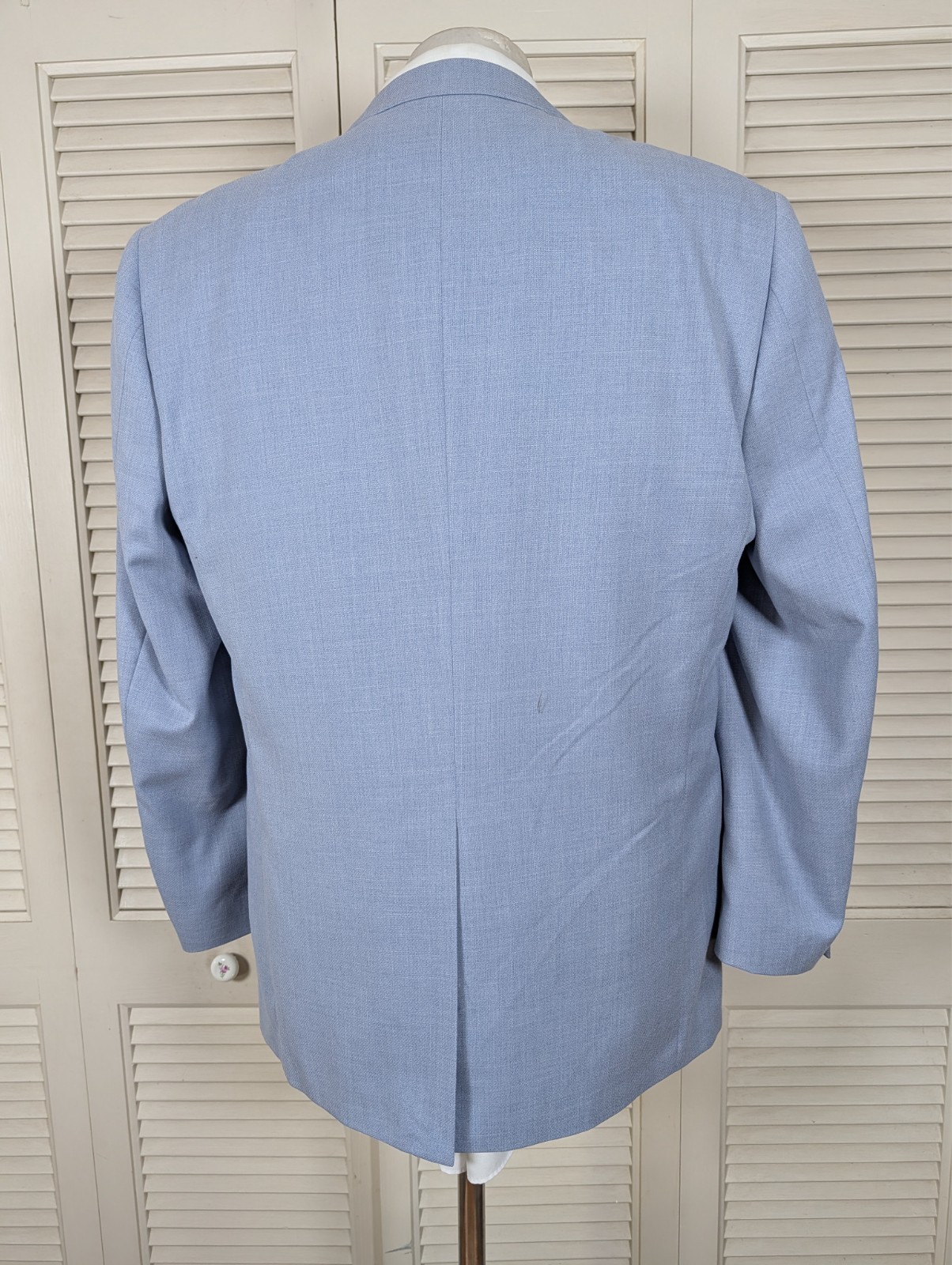 Covington Blazer Jacket Sport Coat Mens 42R Sky Blue Rayon 2 Button Front