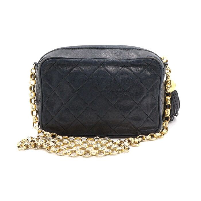 CHANEL Vintage Black Lamb Bijoux Diamond Quilting Gold Chain Crossbody 152889313