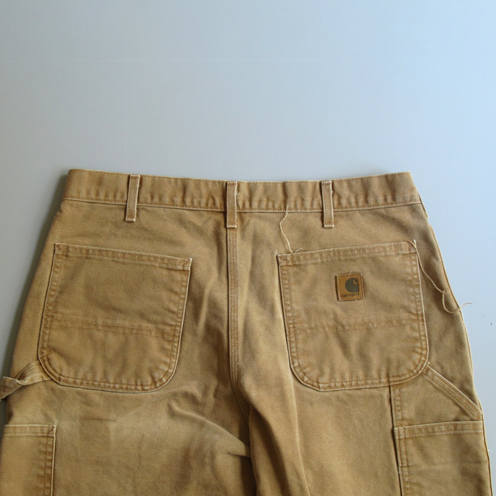 Vtg Carhartt Carpenter Work Pants Distressed Stained Tag 35×34 Measure 34 x 33.5
