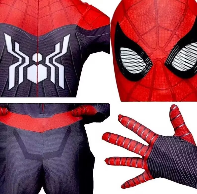 Spider-Man Boy Miles Morales Spiderman Raimi Jumpsuit Kids/Adult Costume Cosplay