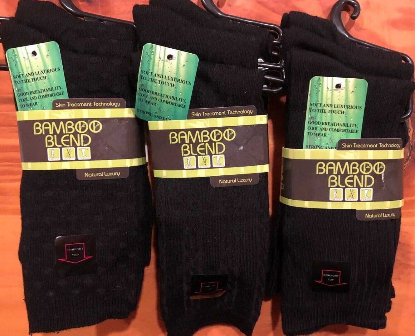 3 Pairs BAMBOO BLEND Luxury Socks 75% Rayon from Bamboo $18 Fits Shoe size 7-12