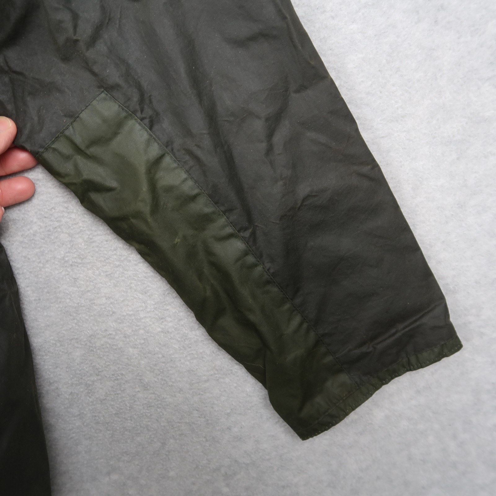 VIntage 90s Barbour Men’s A5 Lined Durham Wax Jacket Green C42 / 107CM
