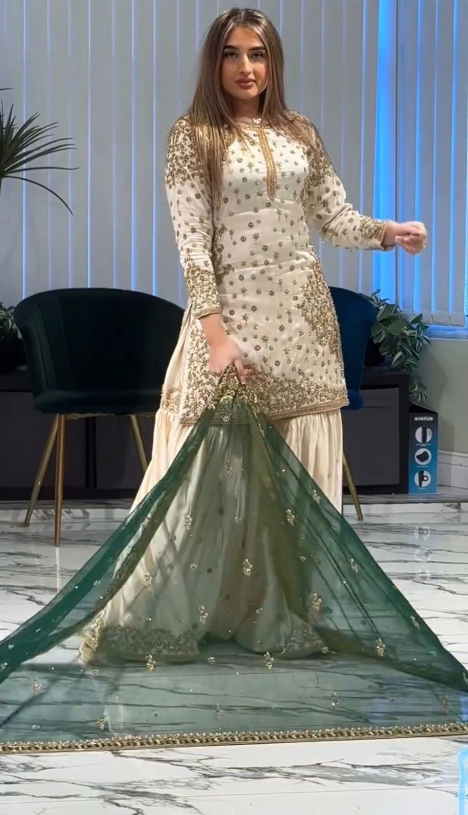 Party Wedding Wear Top Gharara Suit Designer Bollywood Pakistani Salwar Kameez