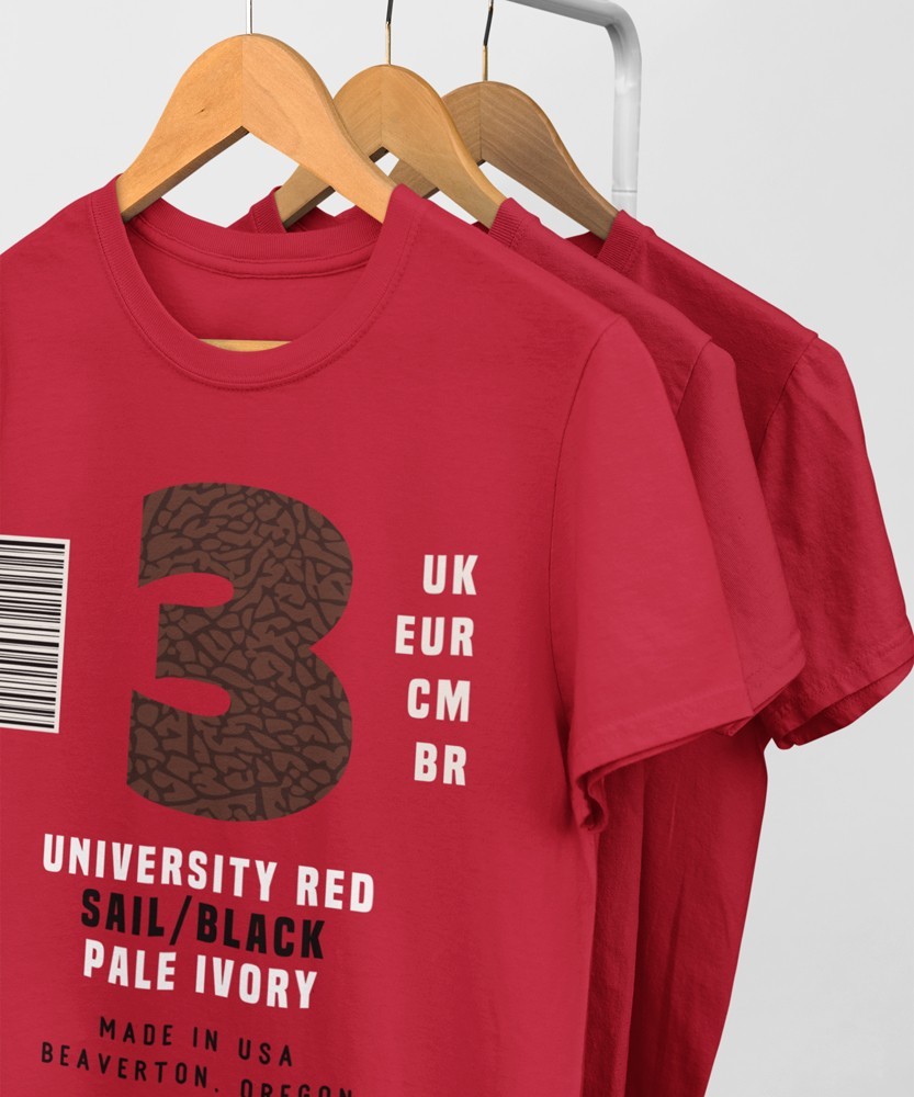 Sneaker Label Shirt Red to Match Jordan 3 World’s Best Dad IF4396-103