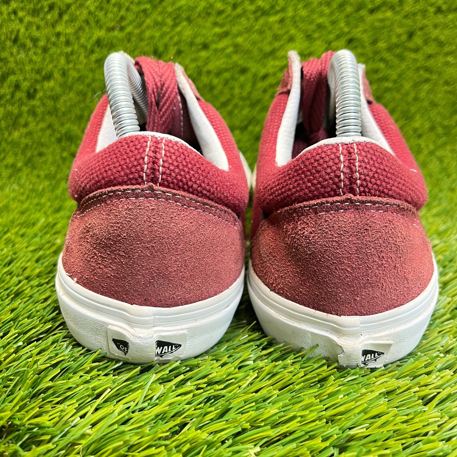 Vans Old Skool Heavy Texture Mens Size 8 Red Black Casual Skate Shoes Sneakers