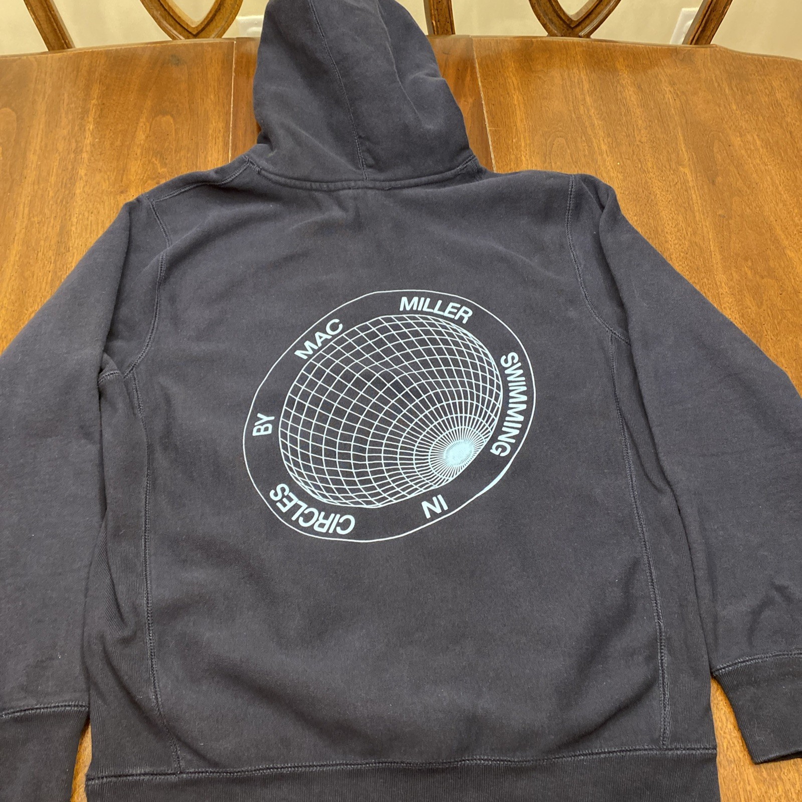Mac Miller Swimming in Circles Tour Hoodie Reverse Weave Front Pocket 27.5×22.5”
