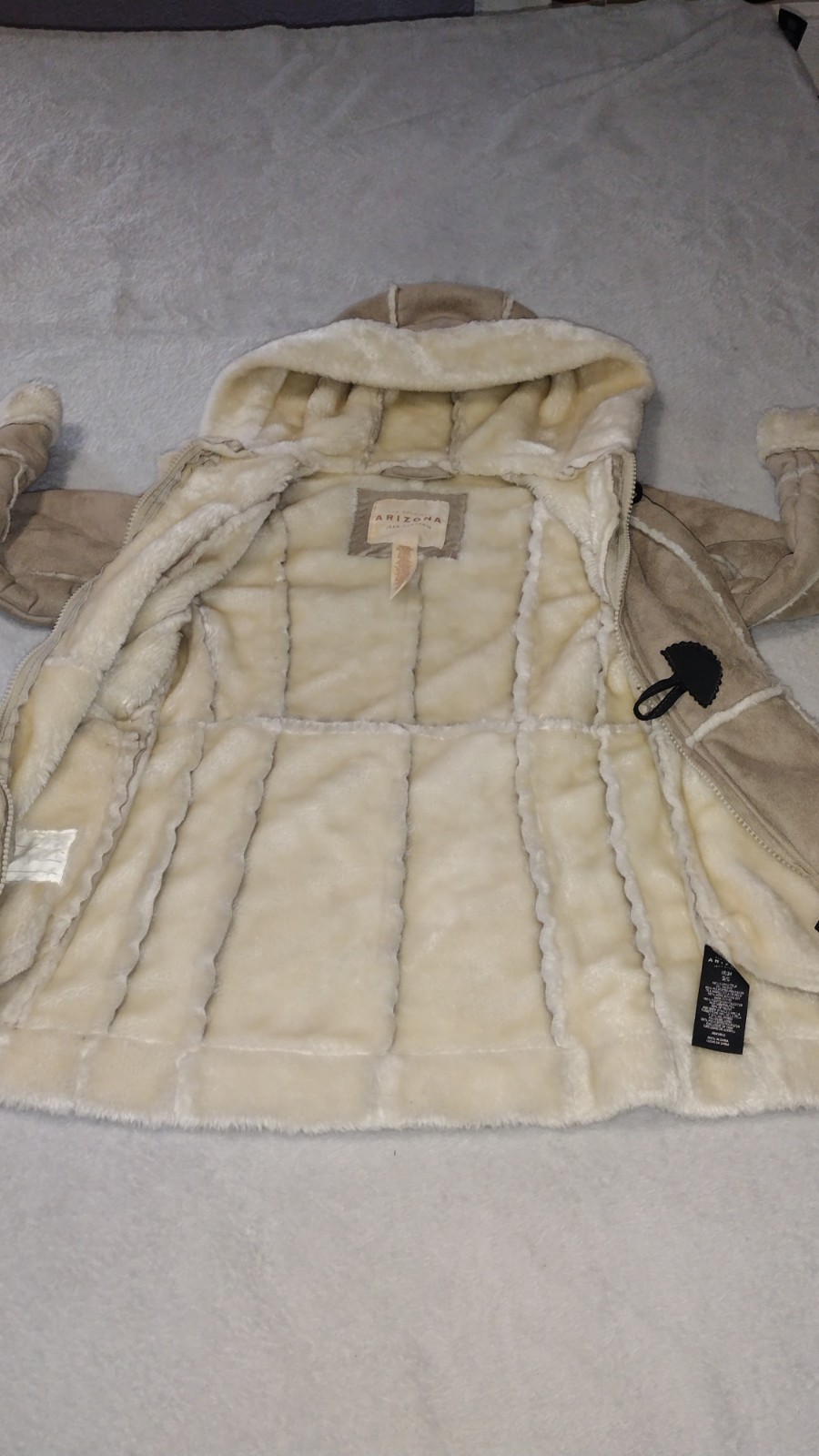 Arizona Jean Company Jacket GIRLS Size M 5/6 Faux Fur Shearling Coat