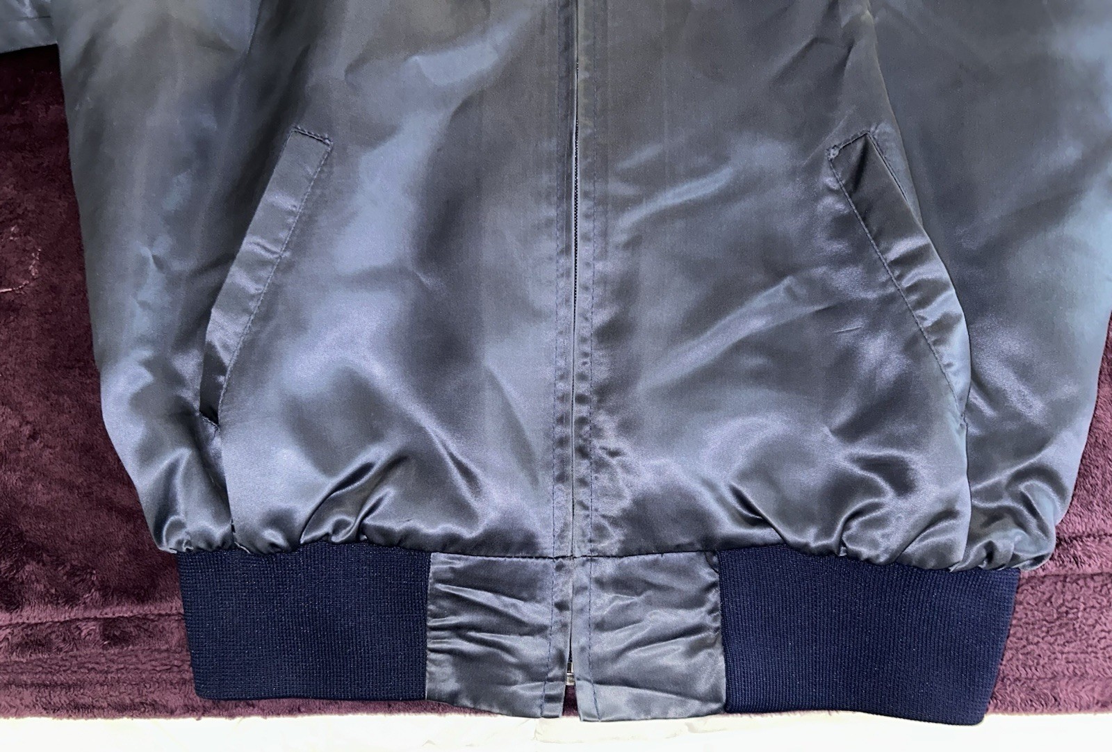 VTG 70s 80s Mercedes Benz Satin Bomber/Racing Jacket-Read-L(Fit M/L)Embroidered