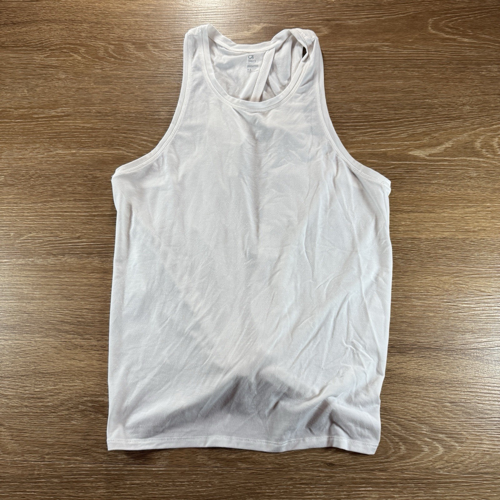 GapFit Breathe Tank Top Women’s XS White Tie Back Athletic Racerback