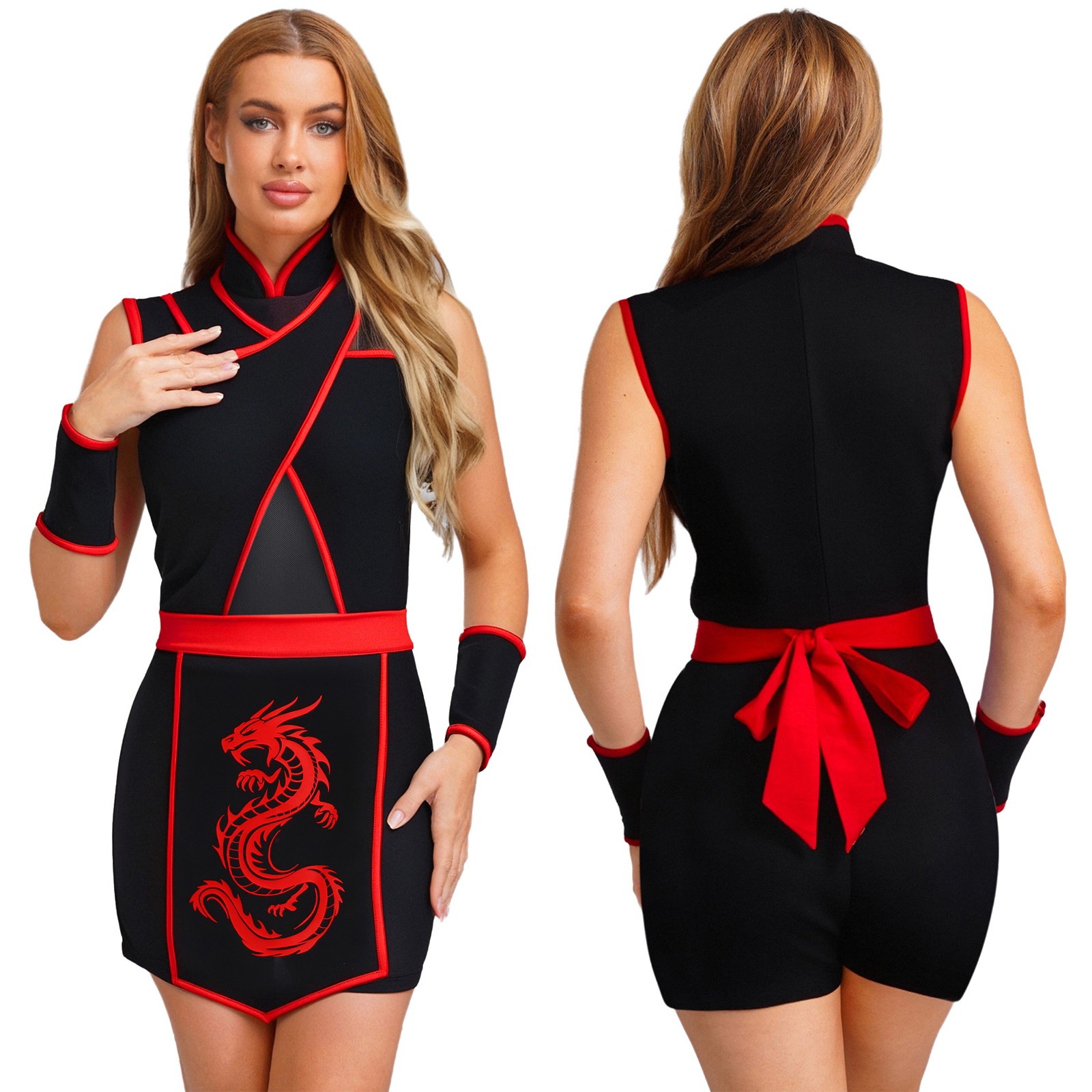 Women Outfit Carnivals Bodysuit Adult Cosplay Christmas Jumpsuit Rave Warrior