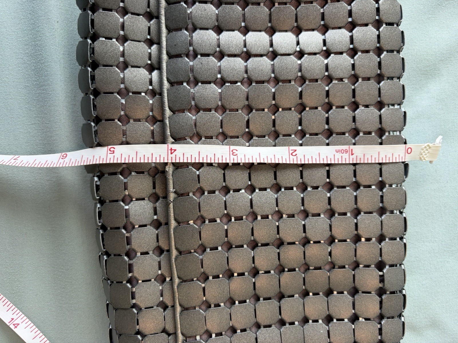 Brushed Silver Gunmetal Chainmail Evening Bag Clutch Purse