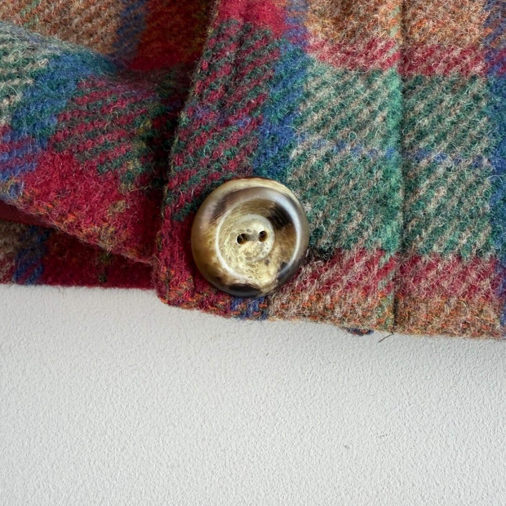 Paul Stuart (52IT / L) Plaid Wool Quilt Lined Hunting Chore Coat