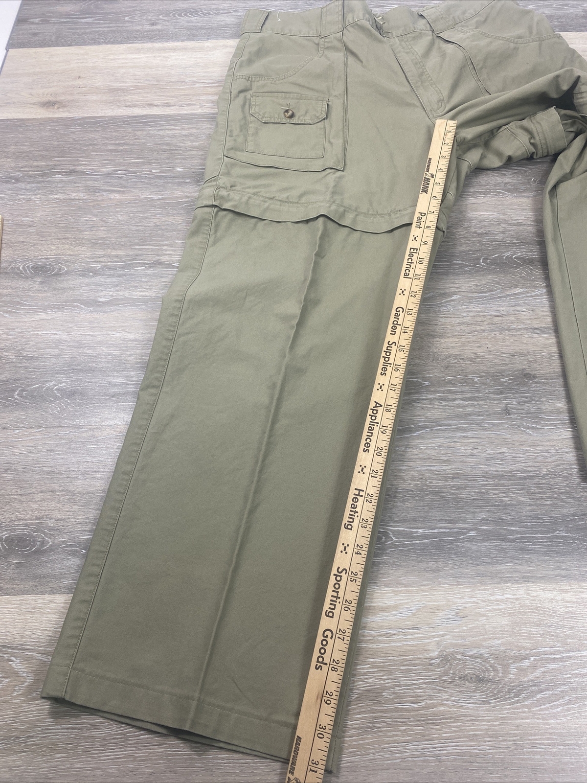 VINTAGE Cabela’s Convertible Cargo Pants Mens 38 X 31 Pockets Khaki Canvas