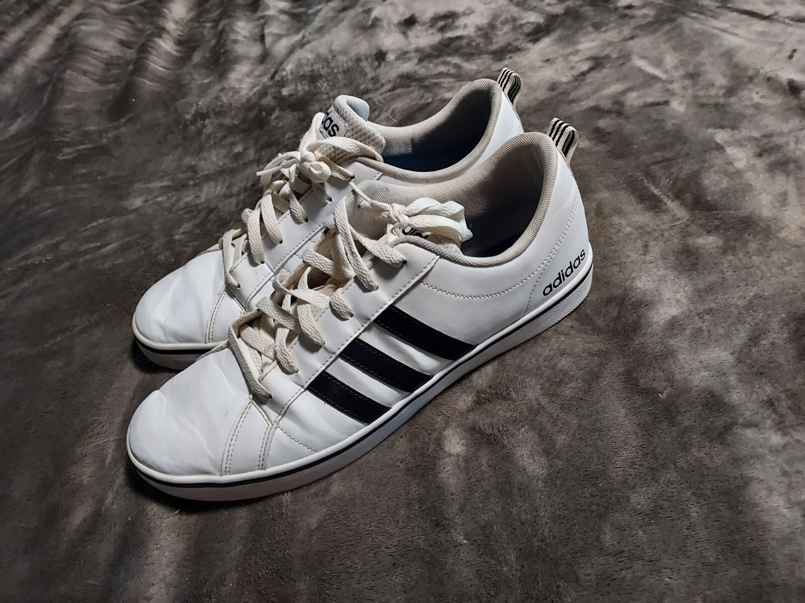 Adidas Mens VS Pace AW4594 White Casual Shoes Sneakers Size 12